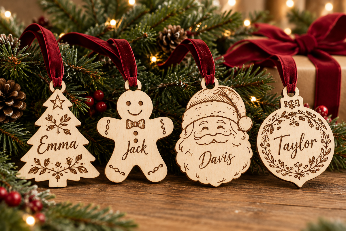 Personalized Christmas Shape Stocking Tags product image