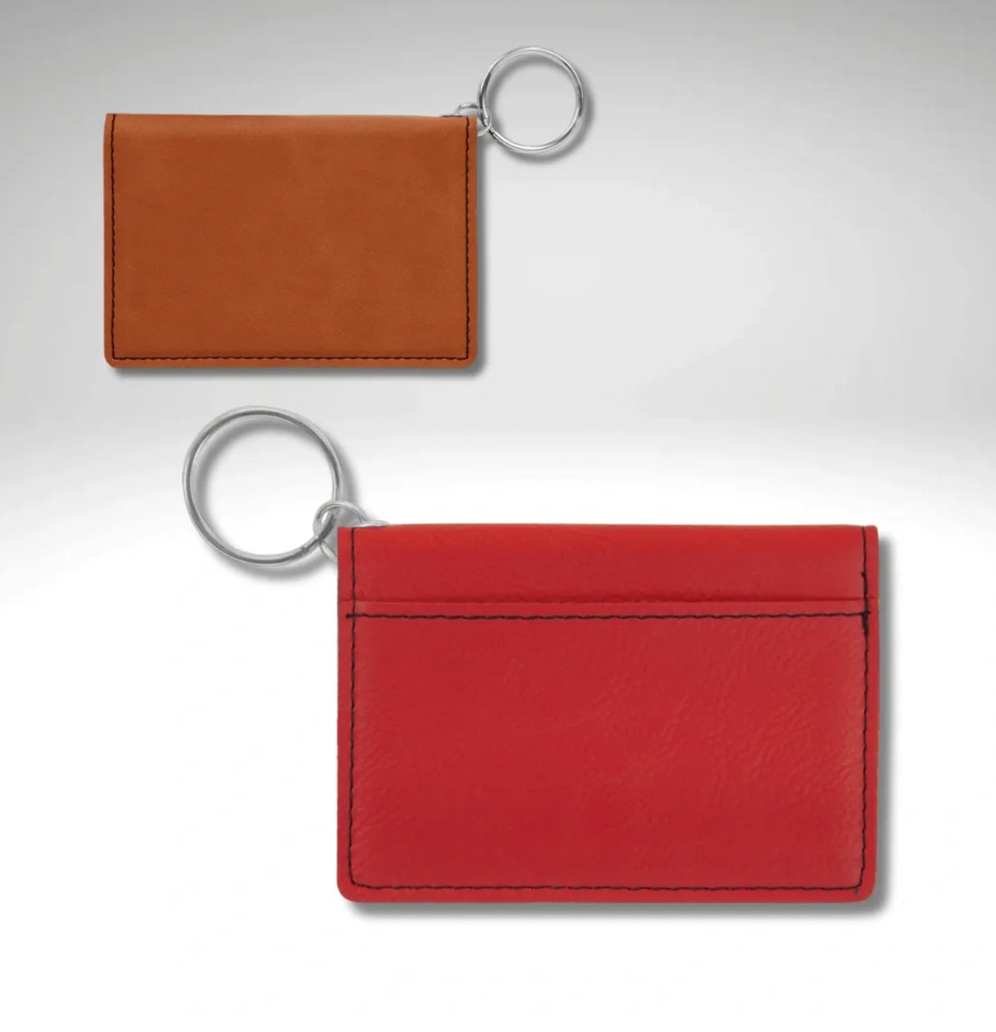 Leather Keychain ID Holder