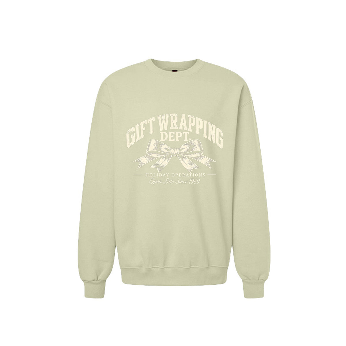 Gift Wrapping Dept. vintage Christmas crewneck sweatshirt – product view 2