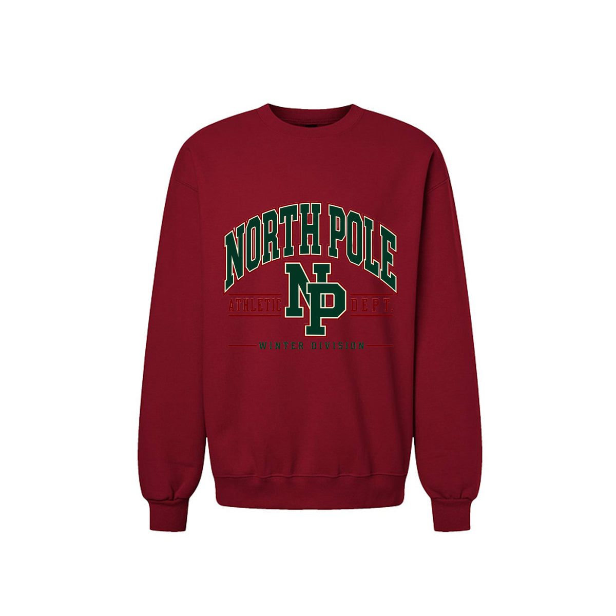 North Pole Athletic Dept. vintage Christmas crewneck sweatshirt – product view 5