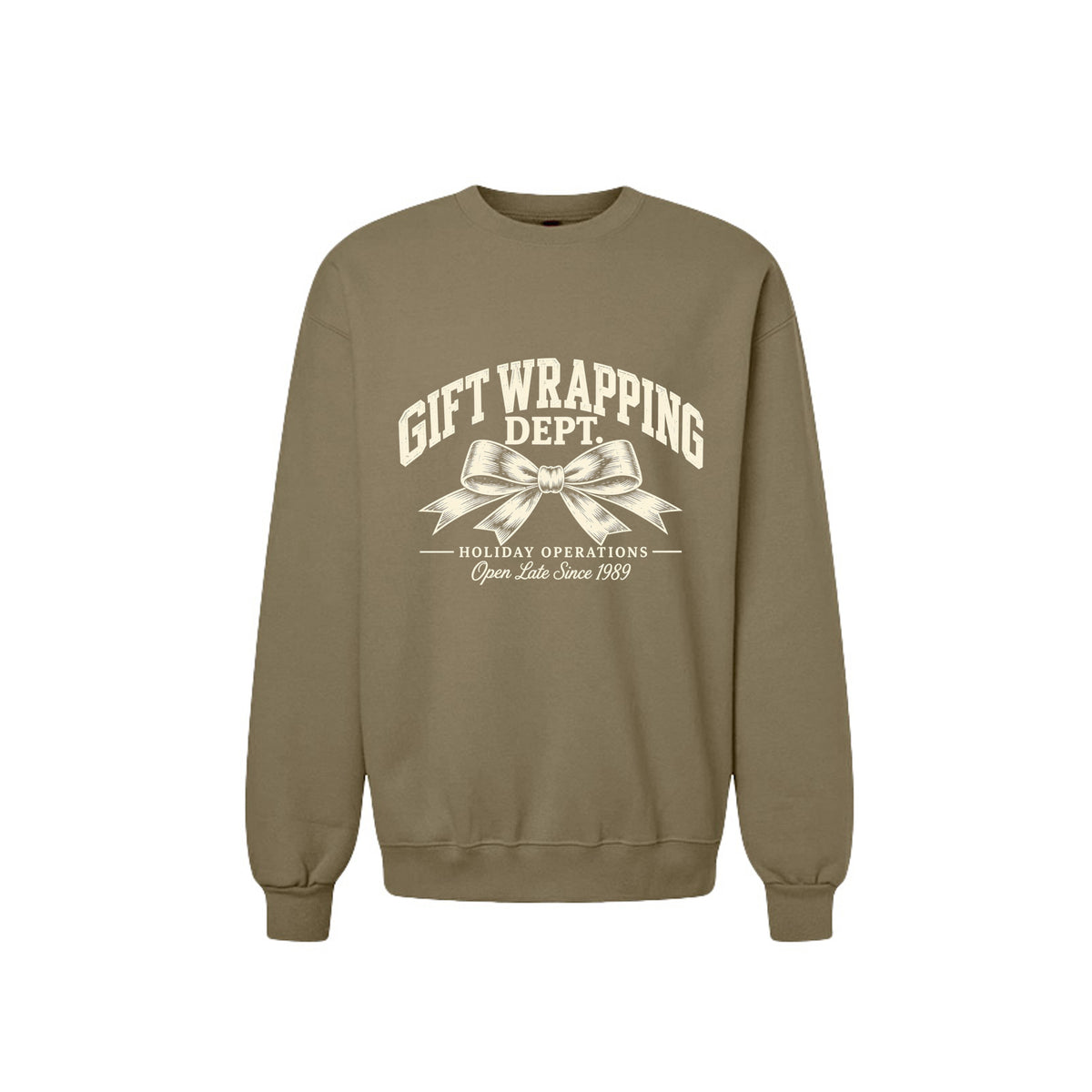 Gift Wrapping Dept. vintage Christmas crewneck sweatshirt – product view 3