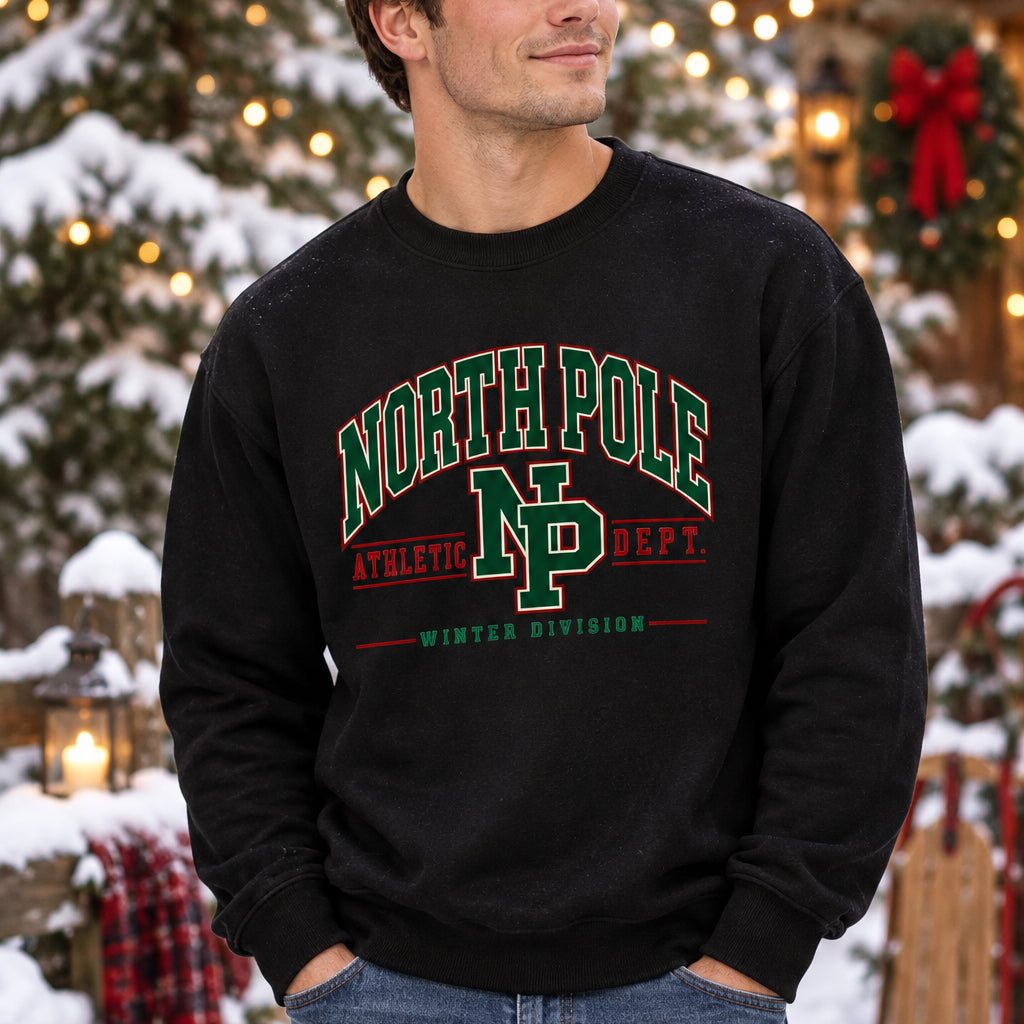 North Pole Athletic Dept. vintage Christmas crewneck sweatshirt