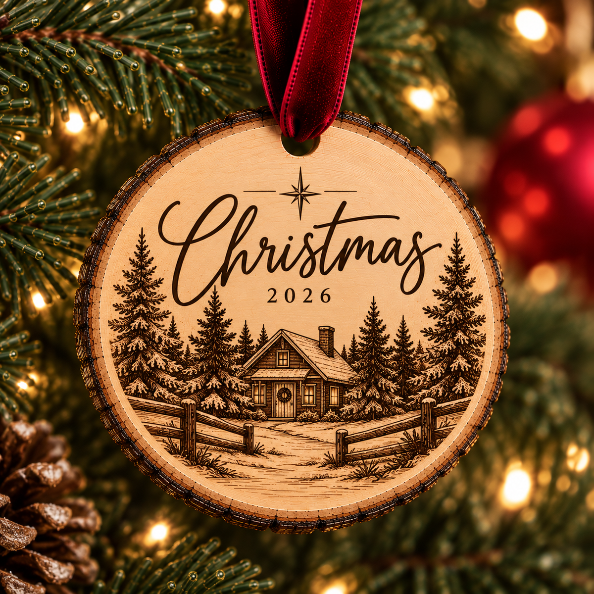 Christmas 2026 Signature Wood Ornament product image