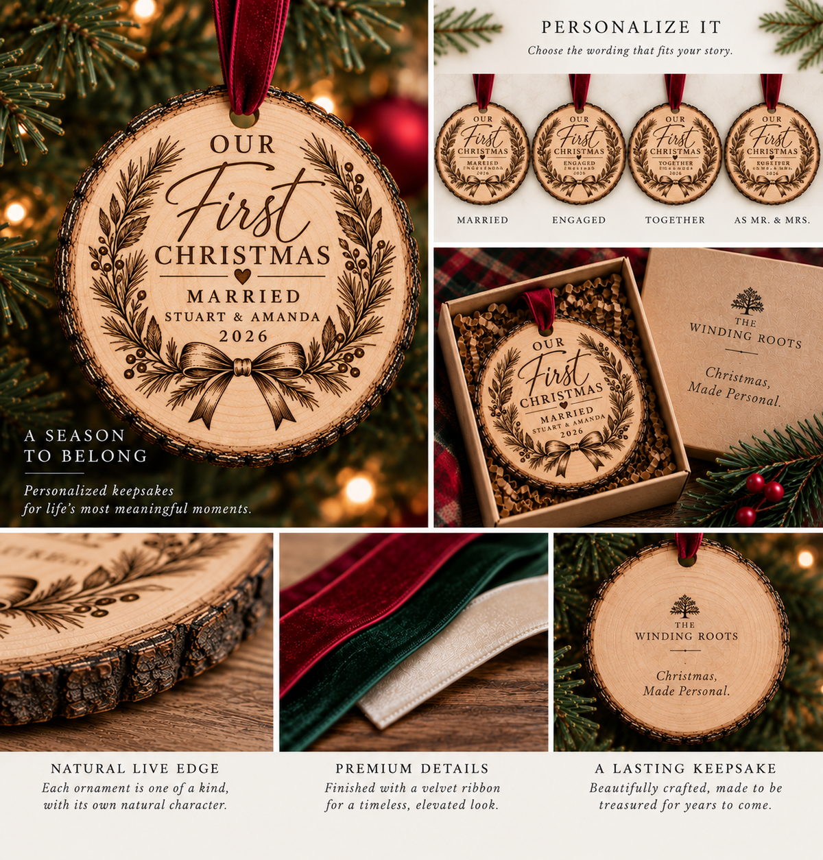 Personalized Our First Christmas Ornament product detail 3
