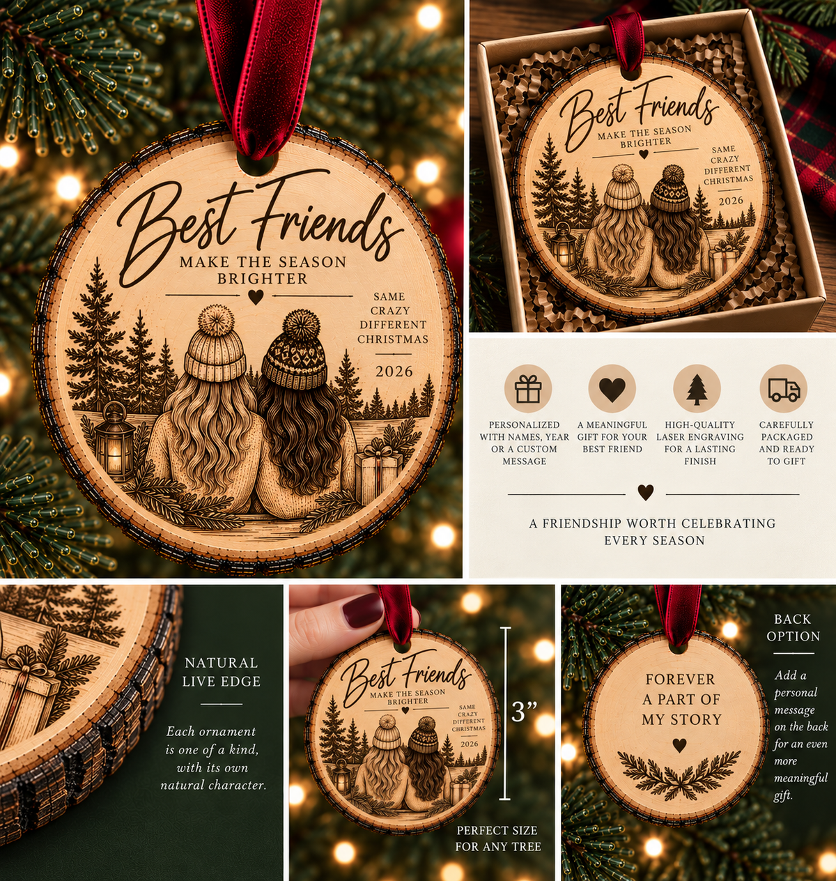 Best Friends Christmas Ornament product detail 2