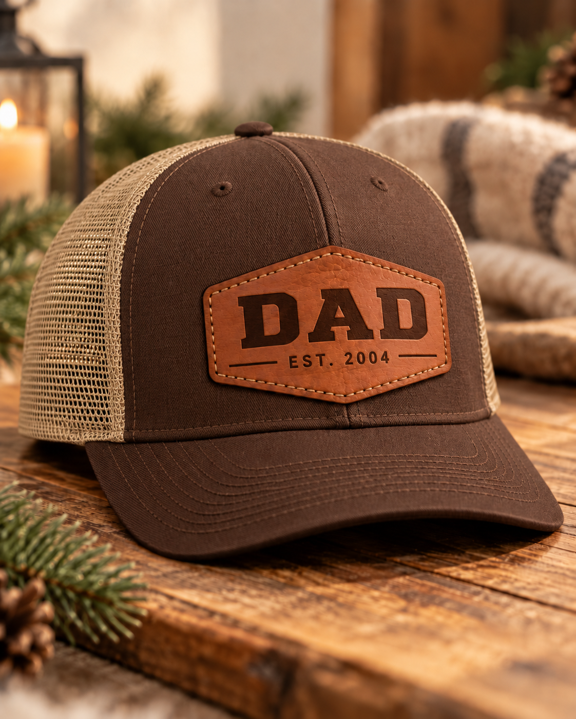 Personalized Richardson 112 leather patch hat