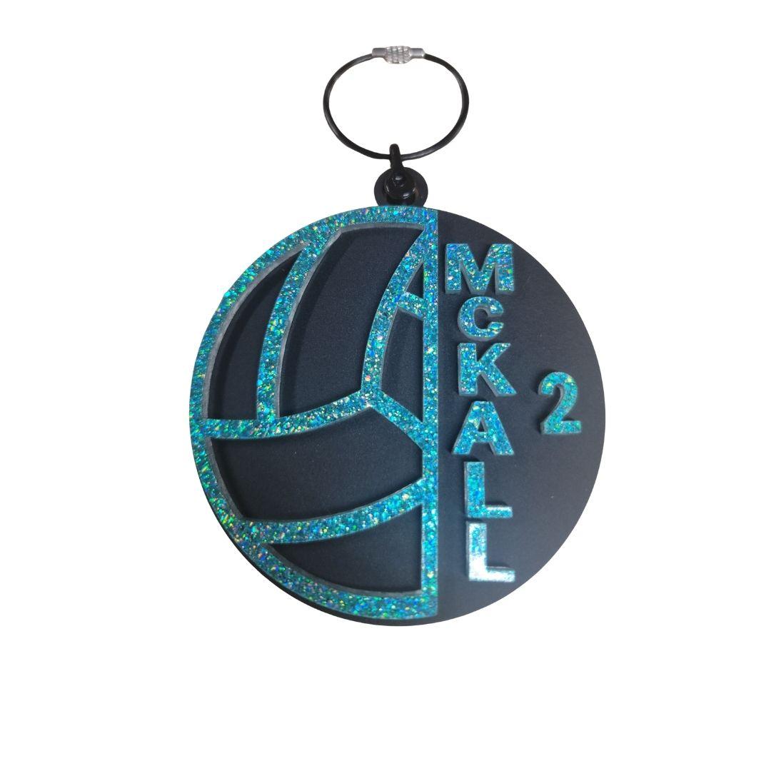 Custom Name Acrylic Sports Bag Tag