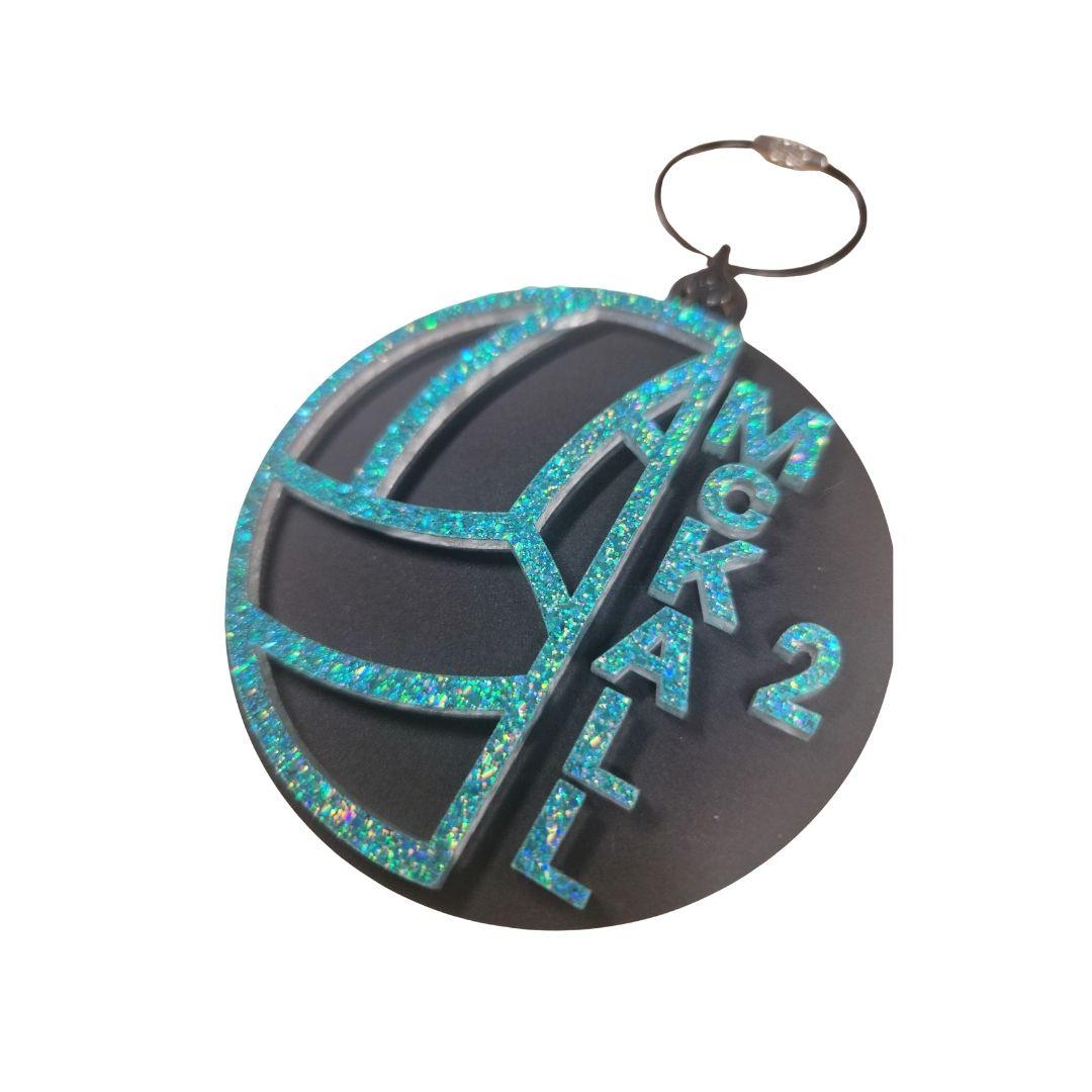 Custom Name Acrylic Sports Bag Tag