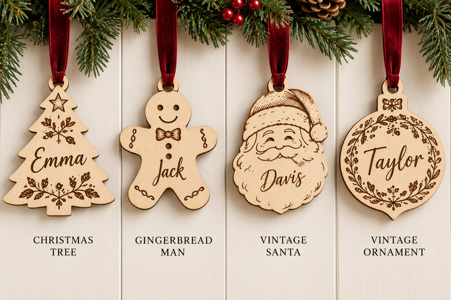 Personalized Christmas Shape Stocking Tags product detail 2