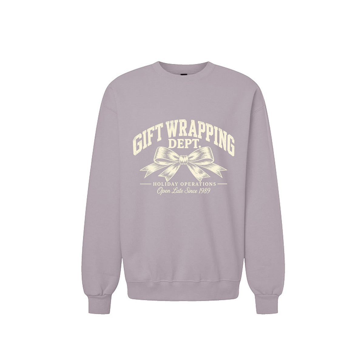 Gift Wrapping Dept. vintage Christmas crewneck sweatshirt – product view 4