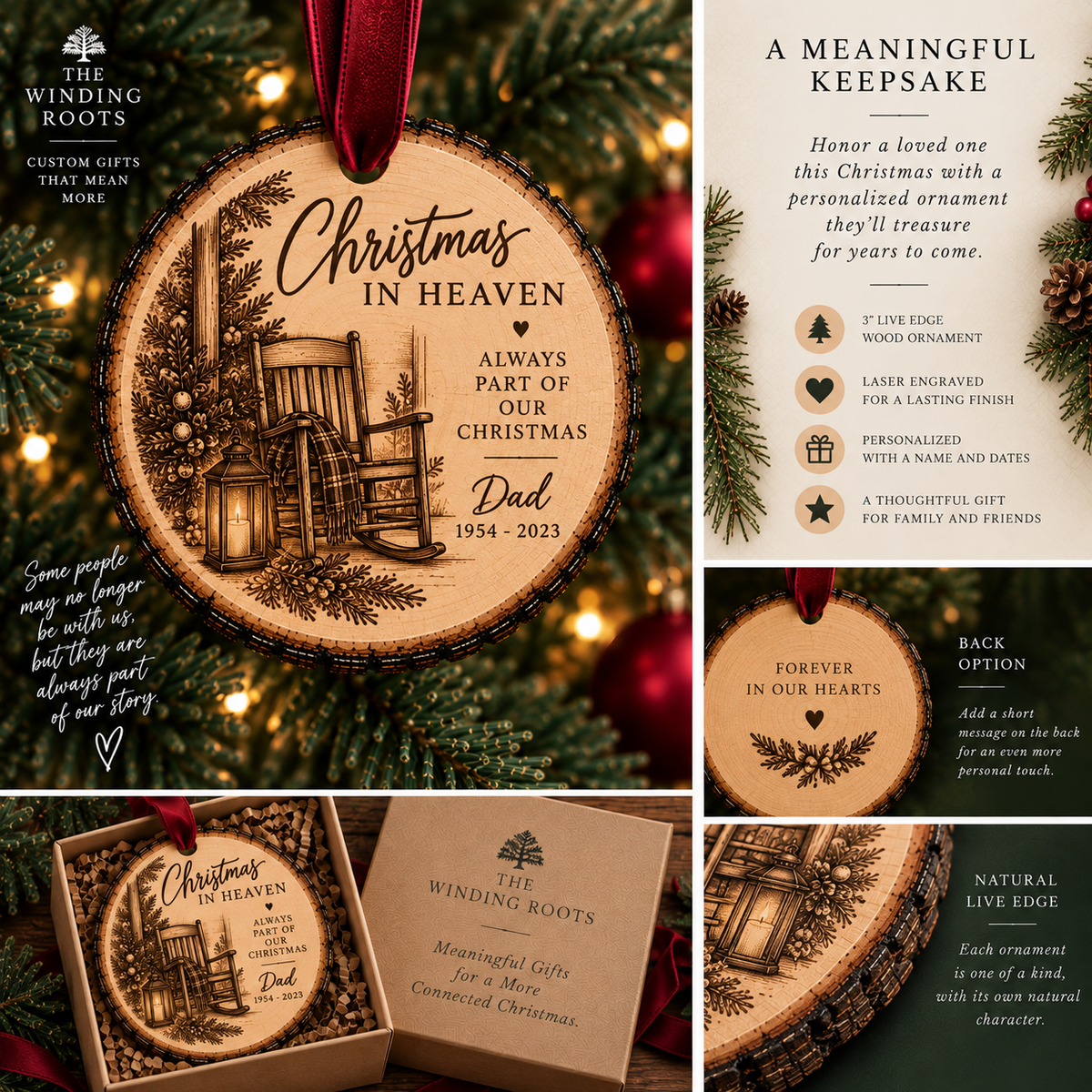 Christmas in Heaven Memorial Ornament product detail 2