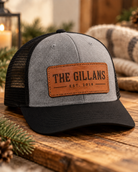 Personalized Richardson 112 leather patch hat – product view 3