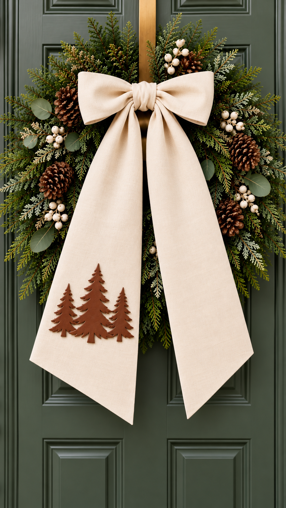Personalized Wreath Sash with Leather Monogram product detail 5