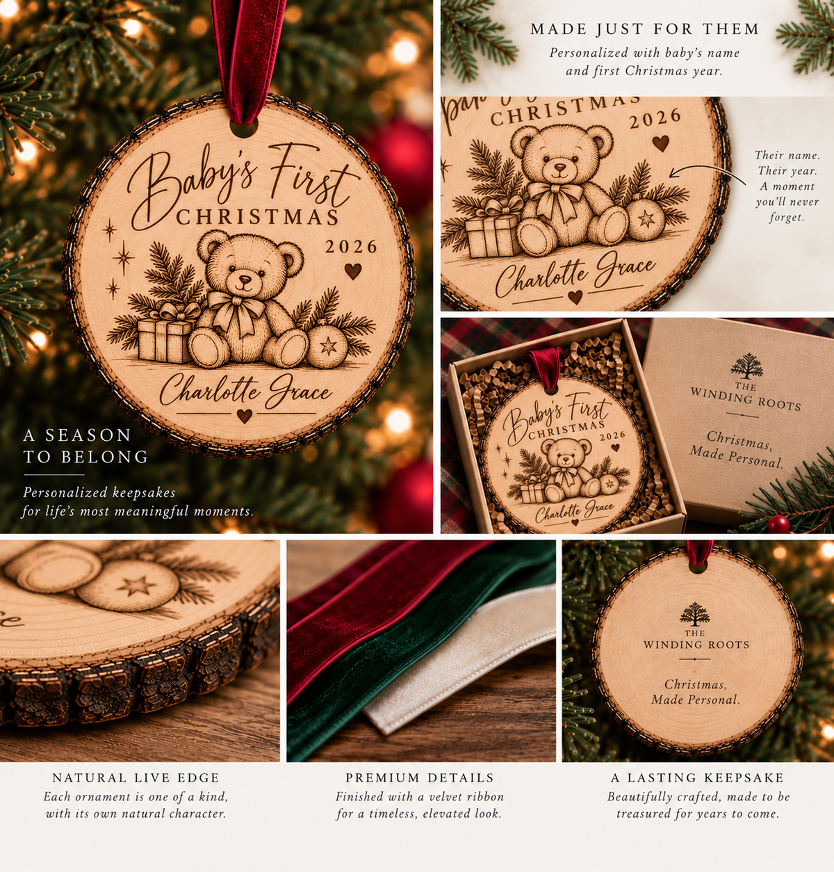 Personalized Baby's First Christmas Ornament product detail 2