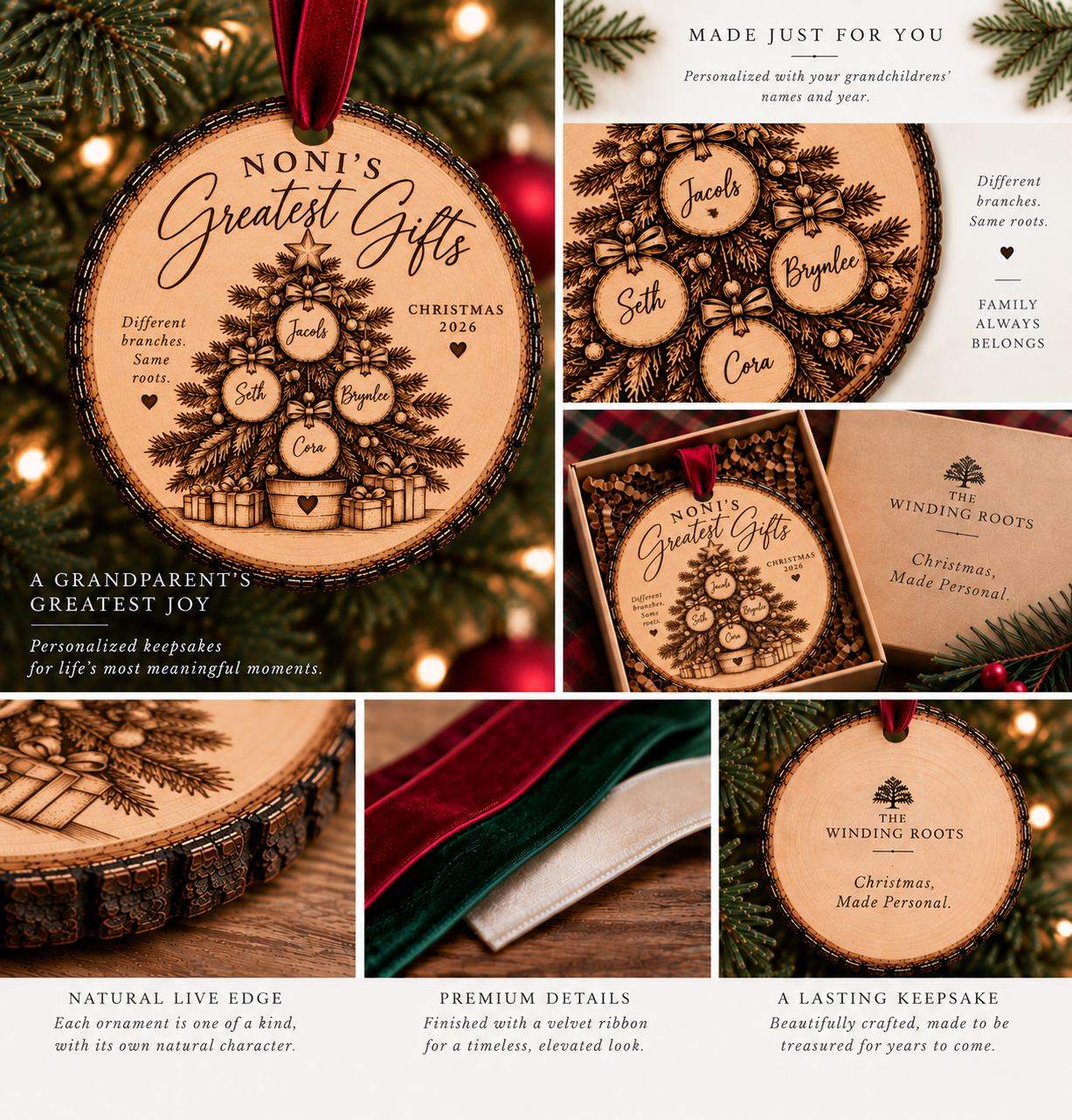 Personalized Grandparents Greatest Gifts Ornament product detail 2