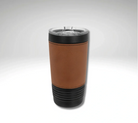 22 oz leather-wrapped coffee mug before personalization