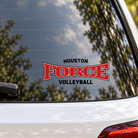 Standard Houston Force logo decal on vehicle rear window